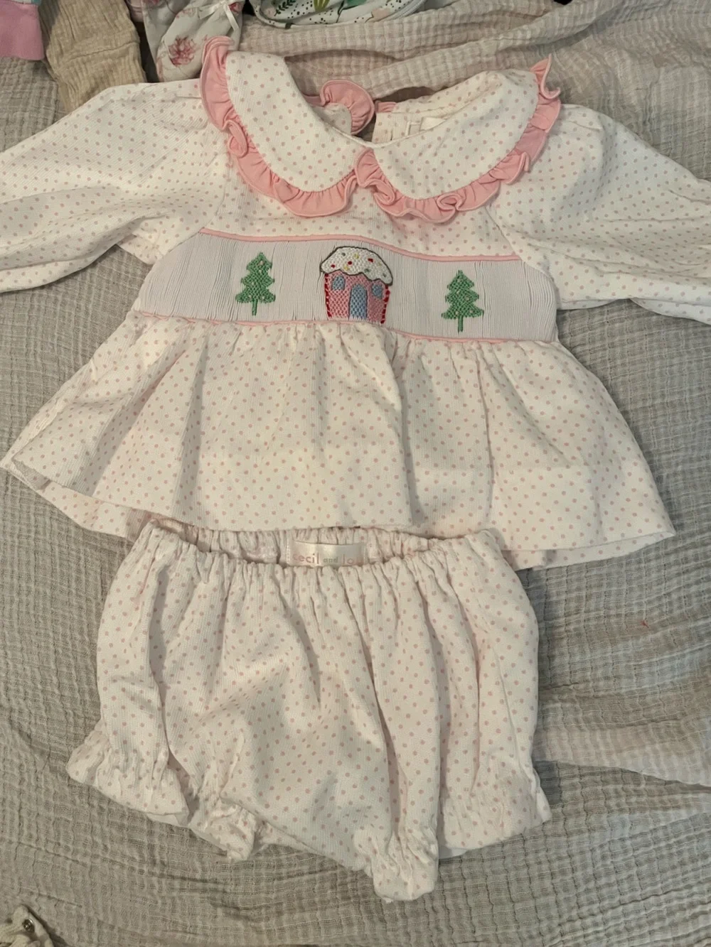 Smocked Christmas set